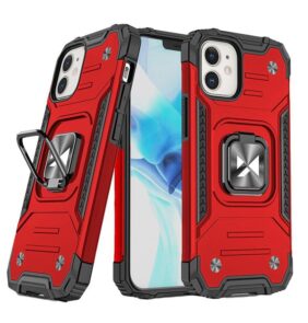 Wozinsky Ring Armor case for iPhone 14 Plus armored cover magnetic holder ring red