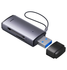 Baseus Lite Series adapter SD / TF USB card reader gray (WKQX060013)