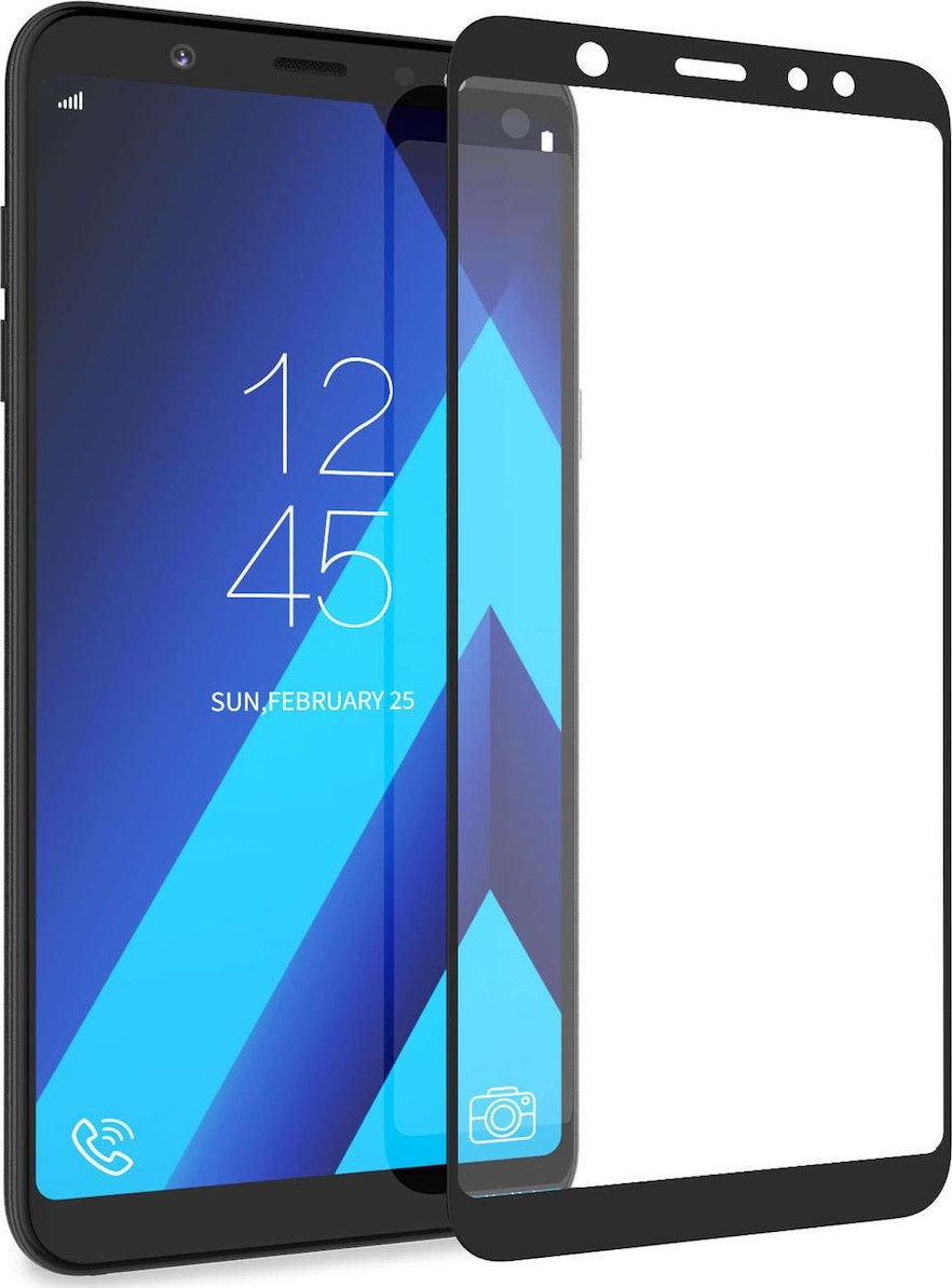 OEM Τζαμάκι Προστασίας Για Samsung Galaxy A6 Full Cover ΜΑΥΡΟ