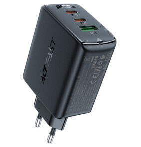 Acefast fast charger GaN (2xUSB-C / USB-A) PPS / PD / QC4+ 65W black (A41)