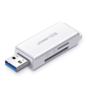 Ugreen portable TF/SD card reader for USB 3.0 white (CM104)