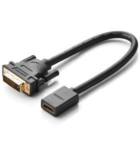 Ugreen cable adapter cable DVI (male) - HDMI (female) 0.15m black (20118)