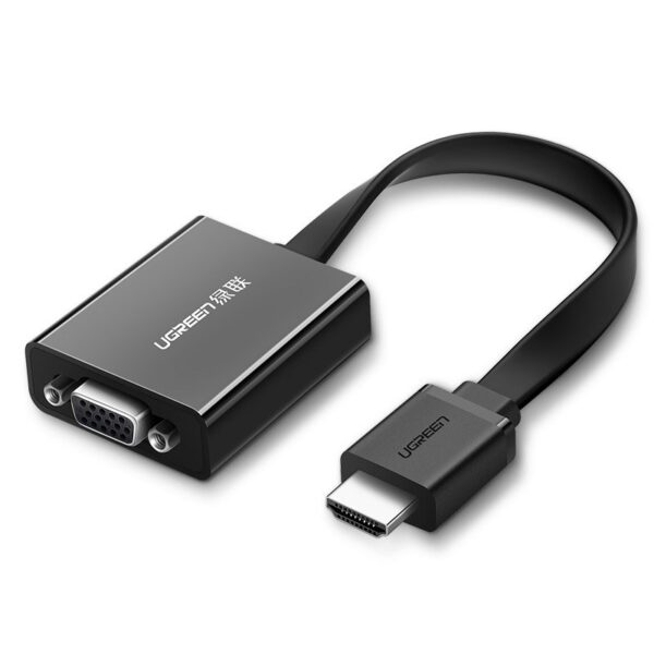Ugreen adapter HDMI - VGA micro USB / audio 3.5 mm mini jack black (40248)