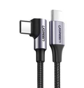 Ugreen angled cable USB Type C - USB Type C Power Delivery 60 W 20 V 3 A 2 m black-gray cable (US255 50125)