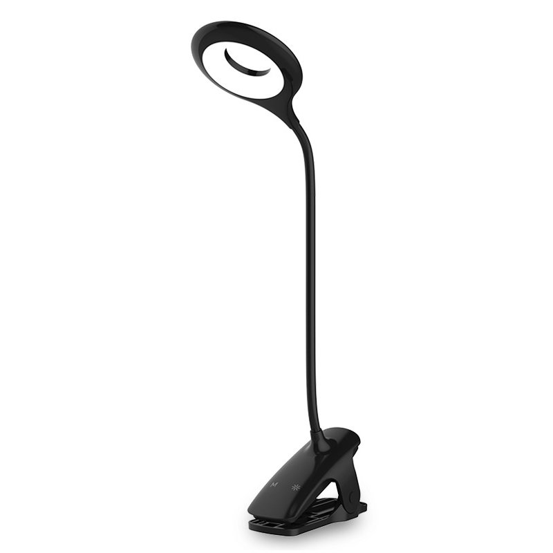 Wireless LED reading lamp with clip + black micro USB cable