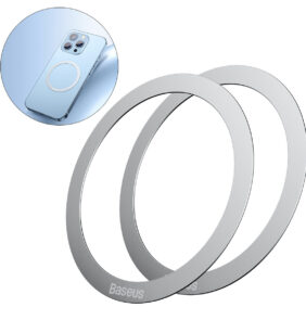 Baseus Halo Series magnetic ring (2 pcs / package) silver (PCCH000012)