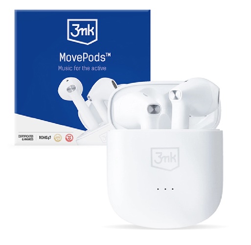 Ασύρματα Ακουστικά 3mk MovePods Bluetooth 5.3 - Λευκό