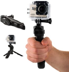 Mount with a mini tripod for GoPro SJCAM action cameras black