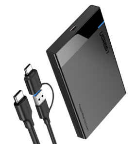 Ugreen adapter enclosure for SATA 2.5'' 6TB drive USB-C 3.0 black (US221)