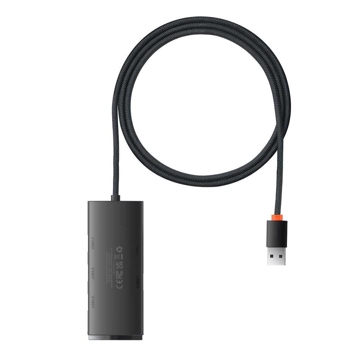 Baseus Lite Series HUB adapter USB-A to 4xUSB-A 3.0 5Gb / s black (WKQX030101)