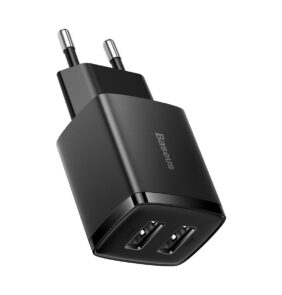 Baseus Compact charger 2x USB 10.5W black (CCXJ010201)