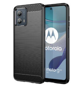 Carbon Case for Motorola Moto G53 flexible silicone carbon cover black