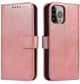 Magnet Case Cover for Xiaomi Redmi 11A / Poco C55 / Redmi 12C Cover with Flip Wallet Stand Pink