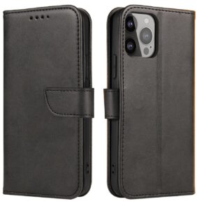 Magnet Case case for Vivo Y35 / Vivo Y22 / Vivo Y22s cover with flip wallet stand black