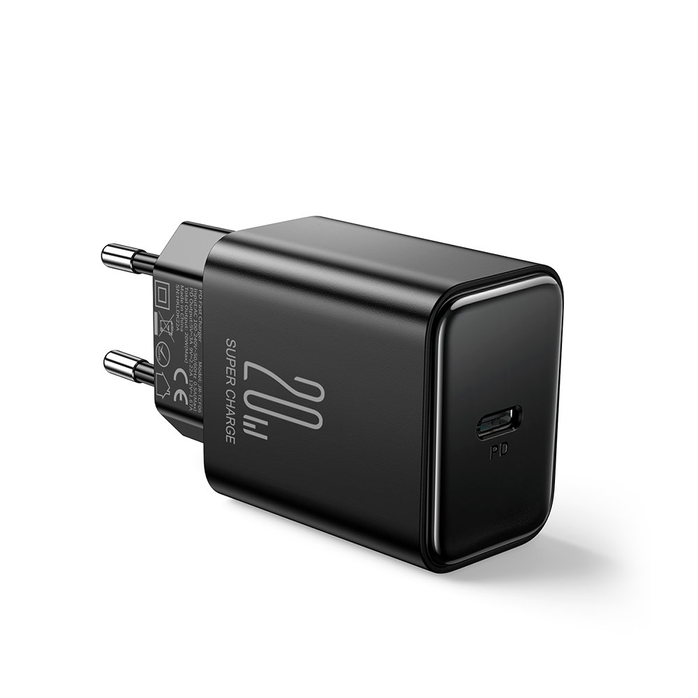 USB C Charger 20W PD Joyroom JR-TCF06 with USB C Cable - Lightning | black