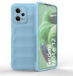 Magic Shield Case Cover for Xiaomi Redmi Note 12 5G / Poco X5 5G Flexible Armor Cover Light Blue