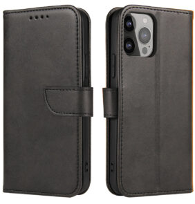 Wallet Case with Stand for iPhone 15 Pro Max Magnet Case - Black