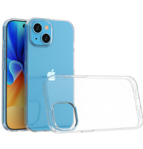 iPhone 15 case from the Ultra Clear series in transparent color
