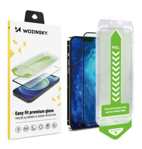 9H tempered glass with mounting frame for iPhone 13 Pro Wozinsky Premium Glass - black