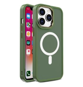 Magnetic Color Matte Case for iPhone 15 Pro - green