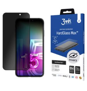 Apple iPhone 15 Plus/16 plus - 3mk HardGlass Max Privacy Black