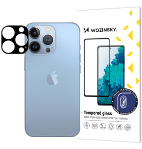 9H tempered glass for iPhone 15 Pro Max Wozinsky Full Camera Glass - black