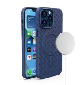 Woven Case for iPhone 14 Pro - navy blue