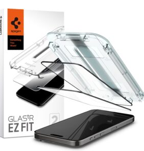 TEMPERED GLASS SPIGEN GLAS.TR ”EZ FIT” FC 2-PACK IPHONE 15 PRO BLACK