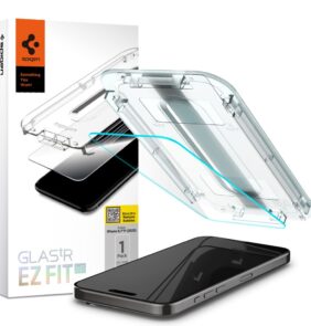 TEMPERED GLASS SPIGEN GLAS.TR ”EZ FIT” IPHONE 15 PRO MAX CLEAR