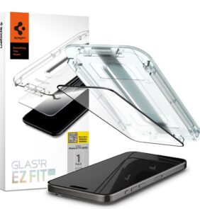 TEMPERED GLASS SPIGEN GLAS.TR ”EZ FIT” FC IPHONE 15 PRO MAX BLACK