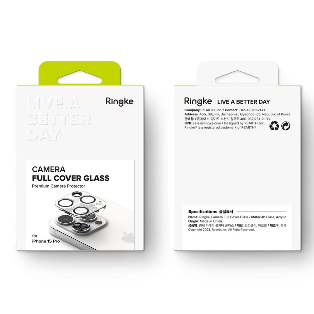 CAMERA COVER RINGKE CAMERA PROTECTOR 2-PACK IPHONE 15 PRO CLEAR