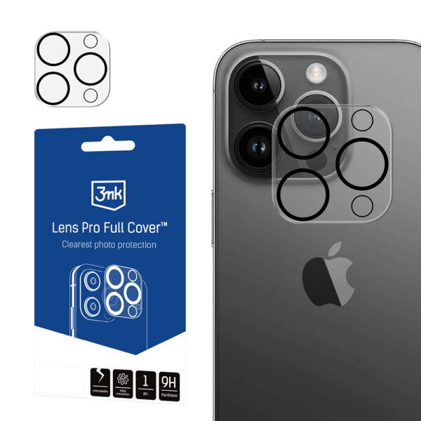 Apple iPhone 15 Pro/15 Pro Max - 3mk Lens Pro Full Cover