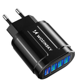 Wozinsky WWCUAB 48W 4x USB-A QC wall charger - black
