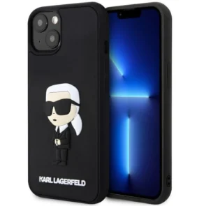 Karl Lagerfeld KLHCP14S3DRKINK iPhone 14 6.1" black/black hardcase Rubber Ikonik 3D