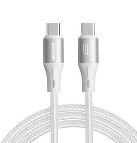 Joyroom Light-Speed ​​Series SA25-AC6 USB-A / USB-C Fast Transfer Cable 100W 1.2m - White