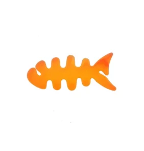 Fish-shaped headphone cable wrap - orange