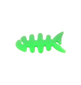 Fish-shaped headphone cable wrap - green