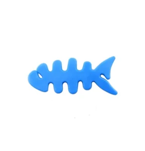 Fish-shaped headphone cable wrap - blue