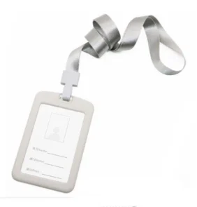 ID badge holder with lanyard - gray