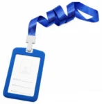 ID badge holder with lanyard - blue