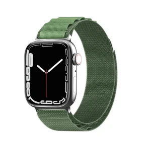Strap with Alpine steel buckle for Apple Watch 42/44/45/49 mm - green