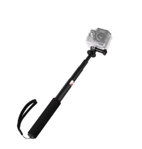 Selfie stick with camera holder