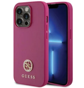 Guess GUHCP15LPS4DGPP iPhone 15 Pro 6.1" pink/pink hardcase Strass Metal Logo