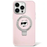 Karl Lagerfeld KLHMP15XHMRSCHP iPhone 15 Pro Max 6.7" pink/pink hardcase Ring Stand Choupette Head MagSafe