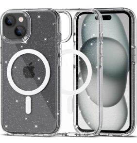 TECH-PROTECT FLEXAIR HYBRID MAGSAFE IPHONE 15 GLITTER CLEAR