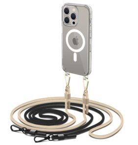 TECH-PROTECT FLEXAIR CHAIN MAGSAFE IPHONE 15 PRO BLACK & BEIGE