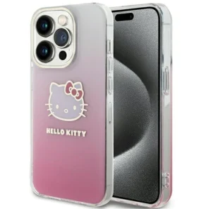 Hello Kitty IML Gradient Electrop Kitty Head case for iPhone 15 Pro - pink