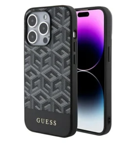 Guess GCube Stripes MagSafe case for iPhone 15 Pro - black