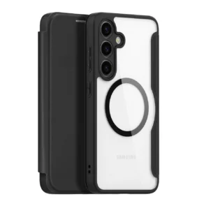 Dux Ducis Skin X Pro case for Samsung S24 with magnetic ring and flap - black