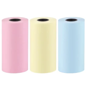 Set of colorful paper rolls for the HURC9 cat mini thermal printer - 3 pcs.